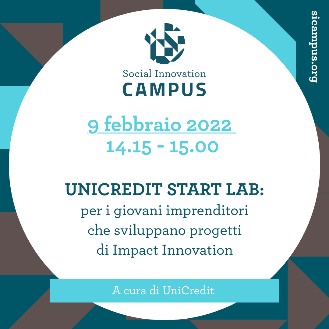 Immagine Call 9 February 2022 - Unicredit Start Lab: for young entrepreneurs developing Impact Innovation projects