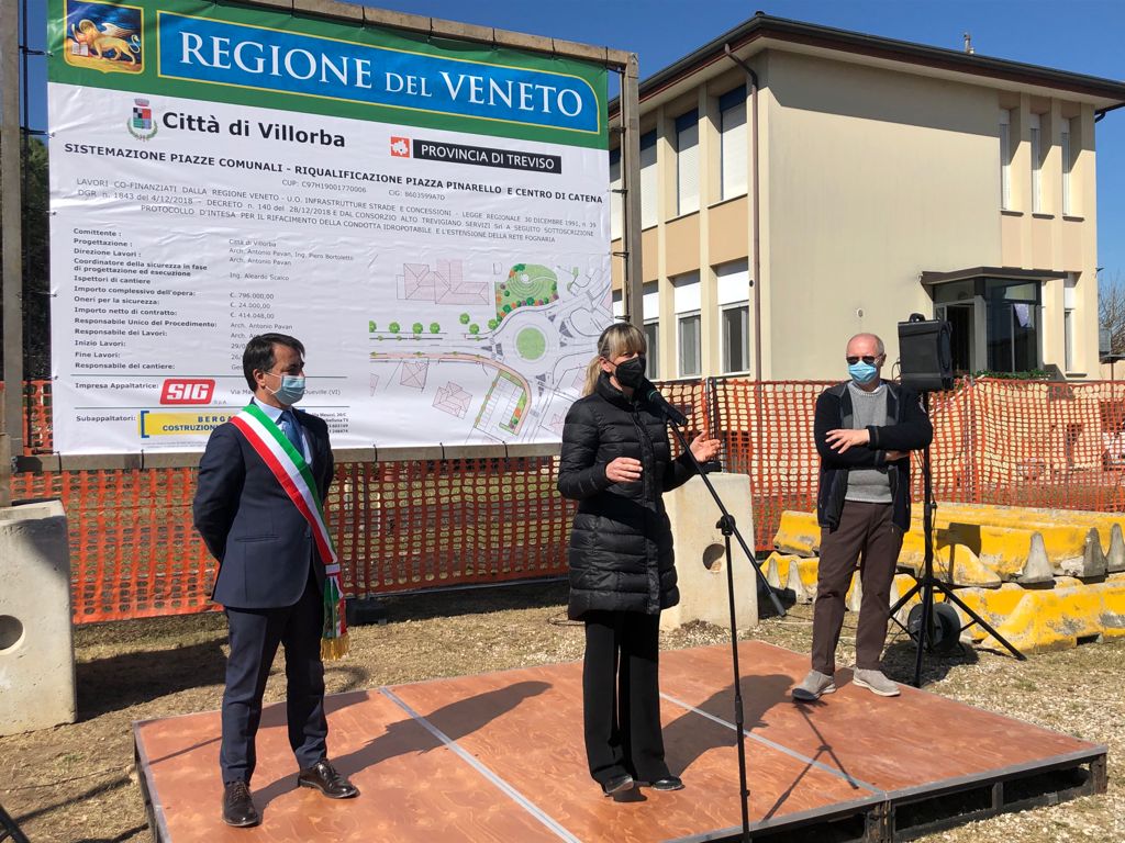 Catena di Villorba (TV). Vicepresidente De Berti all’avvio dei lavori per riqualificare e mettere in sicurezza l’attraversamento