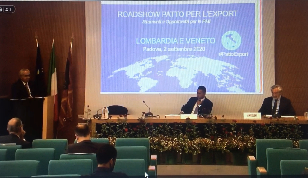 Presentazione “Patto con l’Export” con il ministro degli esteri, il Presidente di Unioncamere Veneto Mario Pozza: abbiamo presentato priorità e istanze del sistema camerale e delle imprese
