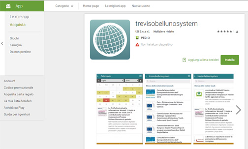 Già annunciata questa estate la nuova APP di TrevisoBellunosystem scaricabile da Google play