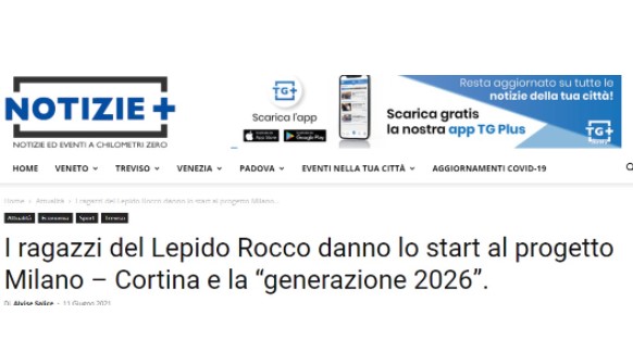 I ragazzi del Lepido Rocco danno lo start al progetto Milano – Cortina e la Generazione 2026