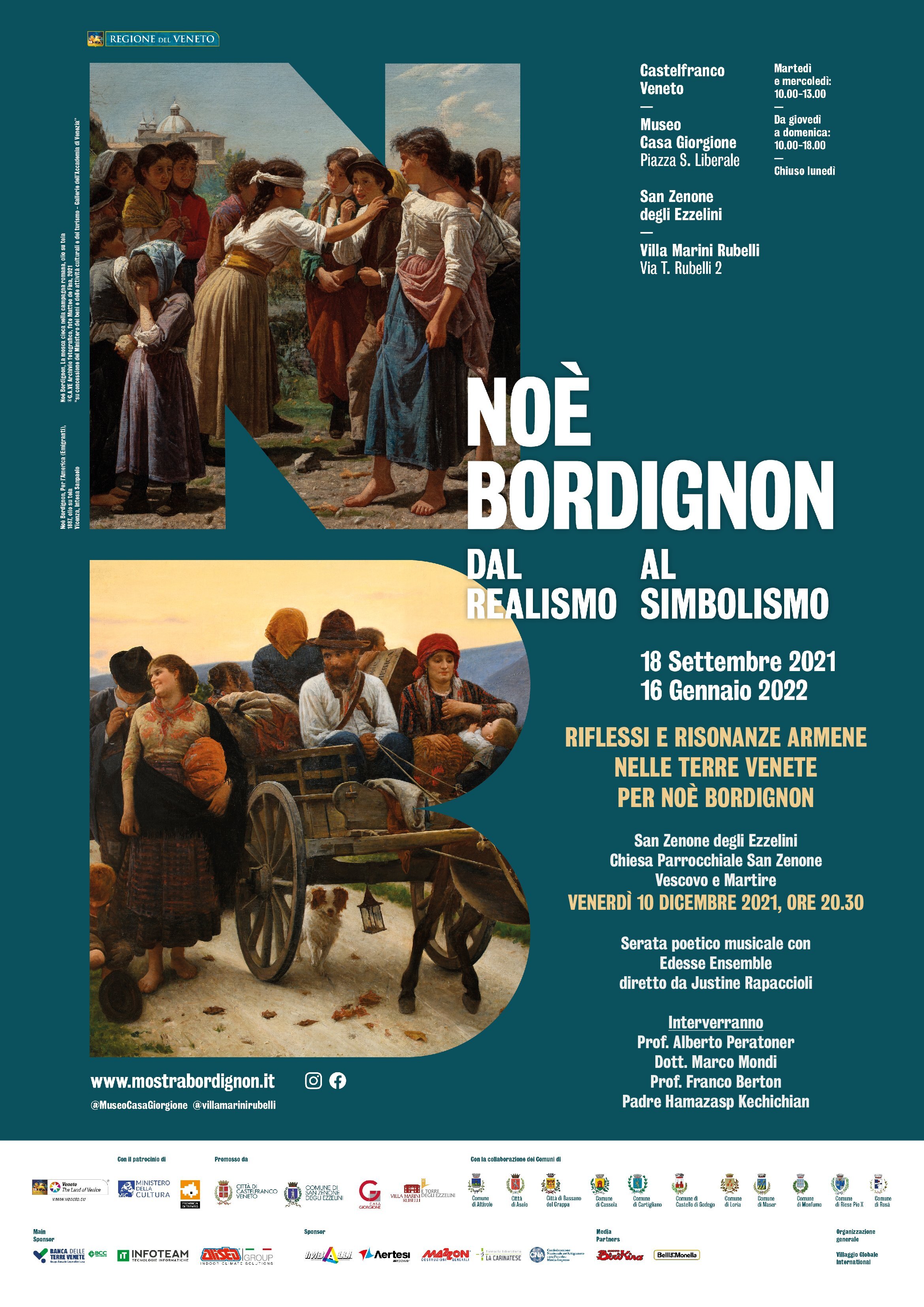 Invitation to a musical-poetic event Noè Bordignon Armenian reflections and resonances in the Veneto region|10 December 2021