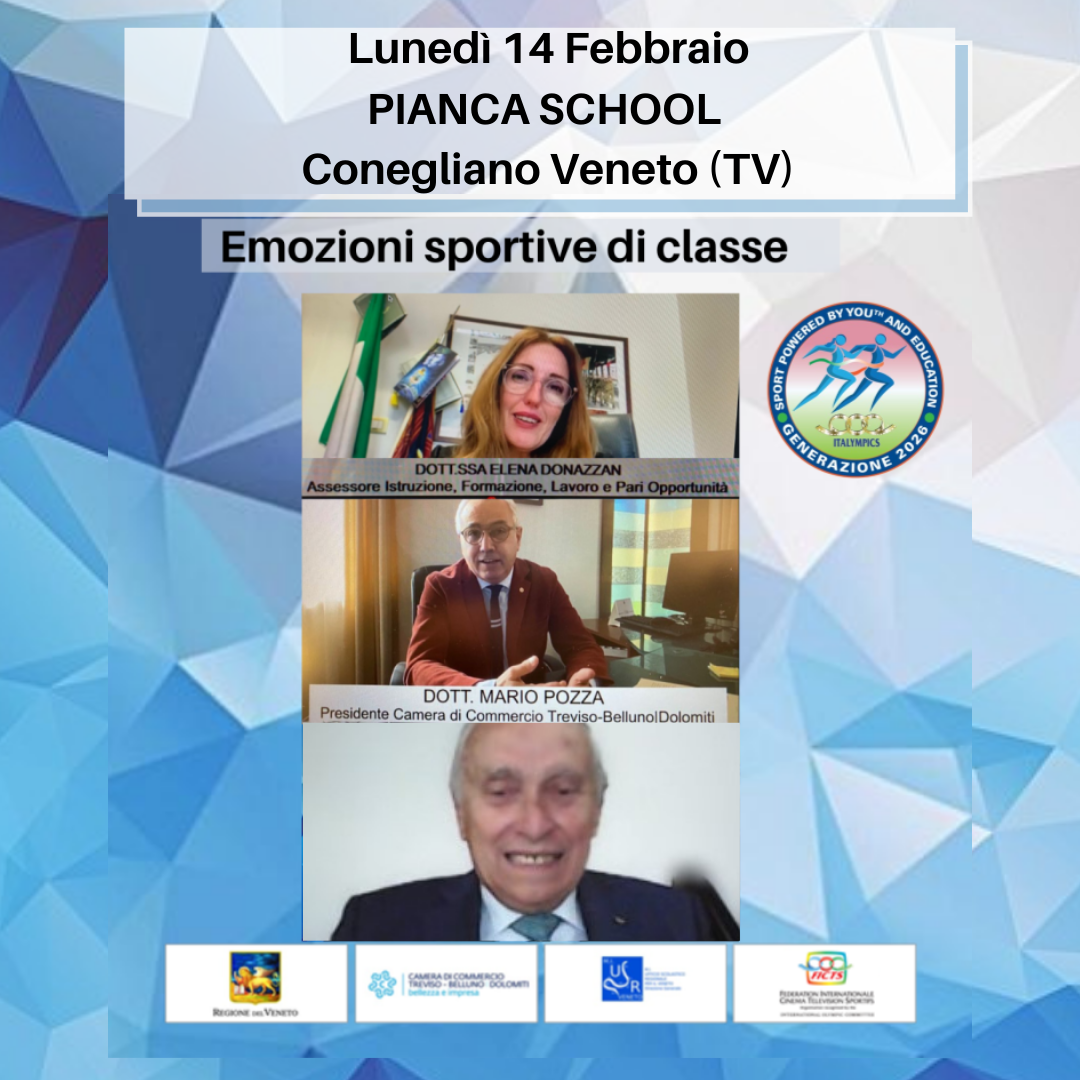 Sporting Class Emotions  | Generazione 2026 meets the third and fifth classes of PIANCA SCHOOL in Conegliano Veneto (TV)