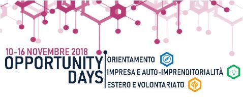 Opportunity Days 2018:orientamento, lavoro e volontariato. Primo appuntamento sabato 10 novembre in Camera di Commercio sede di Treviso