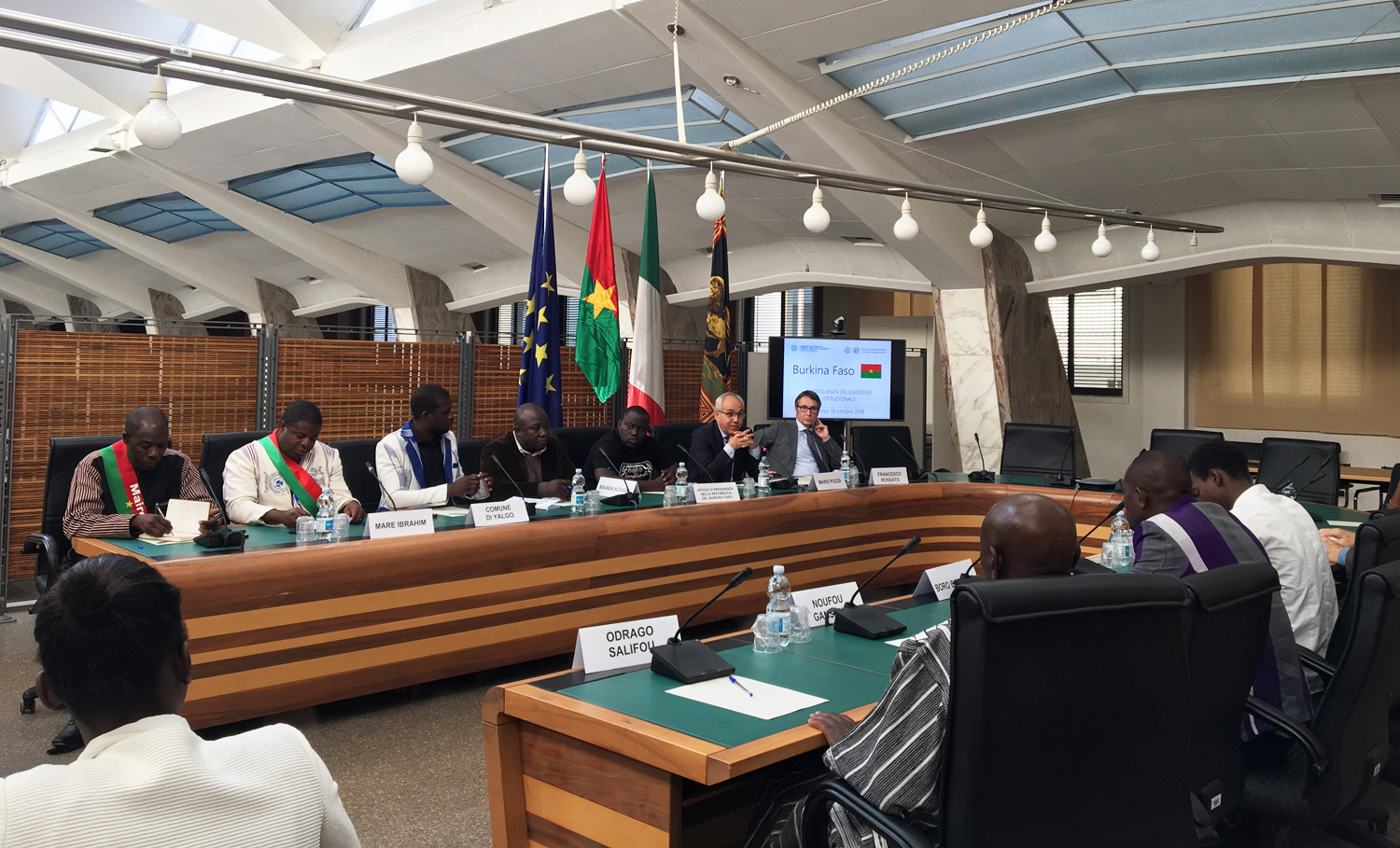 Il Presidente Pozza incontra la delegazione istituzionale del Burkina Faso
