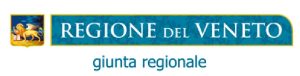 Logo disegno in un quadrato del leone di San Marco con coda alta ali e il vangelo sotto la zampa. a fianco scritta Regione del Veneto tutto maiuscolo bianco su azzurro e fascetta gialla sotto fascetta bianca scritta in minuscolo e in azzurro giunta regionale Logo disegno in un quadrato del leone di San Marco con coda alta ali e il vangelo sotto la zampa. a fianco scritta Regione del Veneto tutto maiuscolo bianco su azzurro e fascetta gialla sotto fascetta bianca scritta in minuscolo e in azzurro giunta regionale