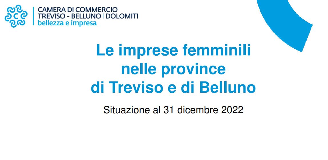 Le imprese femminili nelle province di Treviso e di Belluno Situazione al 31 dicembre 2022