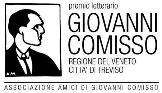 0 Logo con disegno stilizzato d Giovanni Comisso in nero a lato dx lettering Premio Comisso sotto regione del veneto città di Treviso