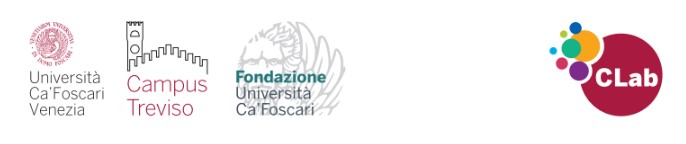 Disposizione-loghi-istituzionali-Università Ca' Foscari Venezia, Campus Treviso, Fondazione Università Ca' Foscari e logo Clab