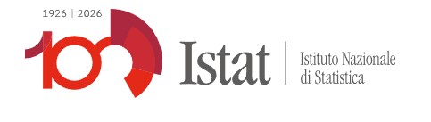 Logo-del-Centenario-Istat-1926-2026-il-numero-100-stilizzato-con-un-grafico-a-torta-rosso-affiancato-dalla-scritta-Istat-Istituto-Nazionale-di- Statistica-in-grigio