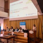 tavolo di relatori e moderatrice, Cristina Proserpio all'evento Mirabilia di presentazione della carta nazionale della sostenibilità - evento Mirabilia venerdì 22 maggio 2026 presso la sede camerale di Treviso