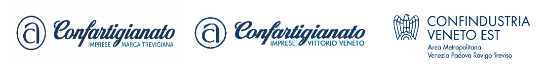 disposizione loghi confartigianato imprese Treviso, confartigianato imprese vittorio veneto e Confindustria Veneto est