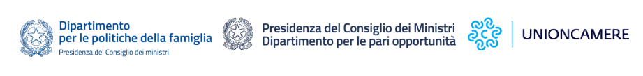 Disposizione loghi Unioncamere e Presidenza del consiglio dei ministri dipartimenti per le politiche della famiglia e per le pari opportunità Disposizione loghi Unioncamere e Presidenza del consiglio dei ministri dipartimenti per le politiche della famiglia e per le pari opportunità